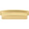Jeffrey Alexander 96 mm Center Brushed Gold Square-to-Center Square Renzo Cabinet Cup Pull 141-96BG - alternate 4
